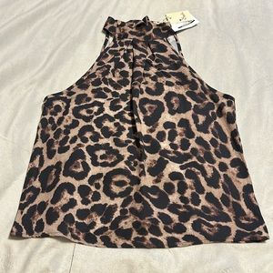 Leopard Print Halter Top